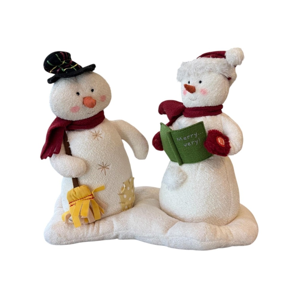 Hallmark Snowman Carolers Animated‎ Musical Plush Christmas Decoration